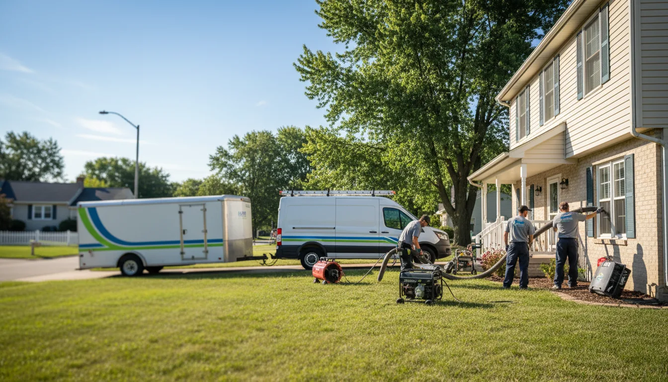 Flooded Basement Restoration And Cleanup With Repair in Waverly, IL near me